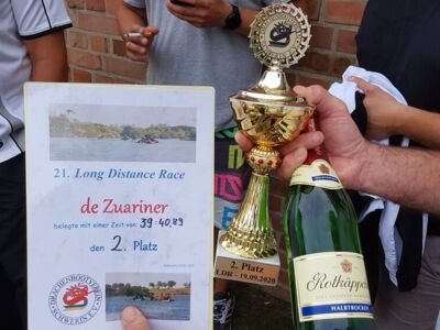 2. Platz unseres Drachenbootteams "De Zuariner" beim Long Distance Race in Schwerin